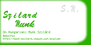 szilard munk business card