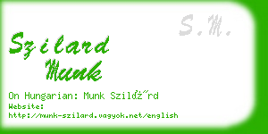 szilard munk business card